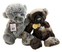 CHARLIE BEARS: CB141443, Bindi and CB131367, Cayden With original swing tags and ribbons / pendants.