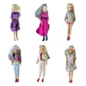 Six various 1980s Sindy dolls