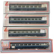 Four boxed Lima 00 gauge corridors, to include: - Intercity BR - 2CL MK - BR MK2 - MK3 Trailer Guard