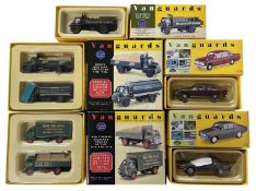 Fived boxed Corgi Vanguards 1:64 scale vehicles, to include: - Thames Trader Dropside (Guinness) -