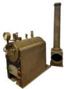 A large steam boiler with chimney, no discernible makers name. Length approximately 30cm