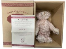 A boxed Steiff British Collector's 1997 Rose 38 Teddy Bear with certificate Number 00644 / 3000 Also