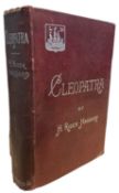 H RIDER HAGGARD: CLEOPATRA, London, Ongmans, Green and Go, 1891. new eidition. Bound in deep red