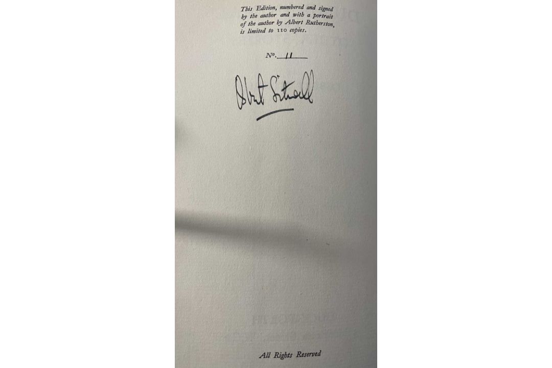OSBERT SITWELL: DUMB-ANIMAL AND OTHER STORIES, London, Dickworth, 1930. Hand numbered and signed - Image 2 of 2