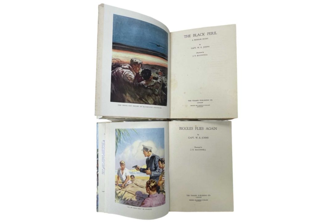 CAPT. W E JOHNS: 2 Titles: BIGGLES FLIES AGAIN, London, Thames Publishing, ND. In original clipped - Image 3 of 3