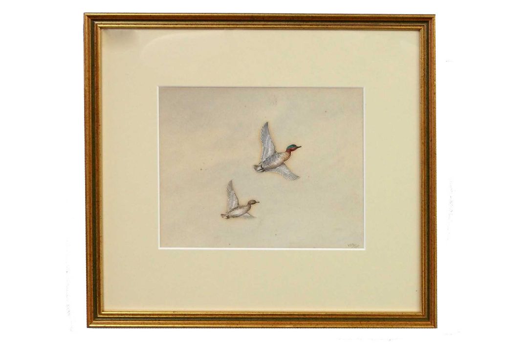 Philip Rickman (1891-1982), 'Pochard Ducks' , watercolour, signed and titled verso, 19x24cm, and - Image 4 of 5