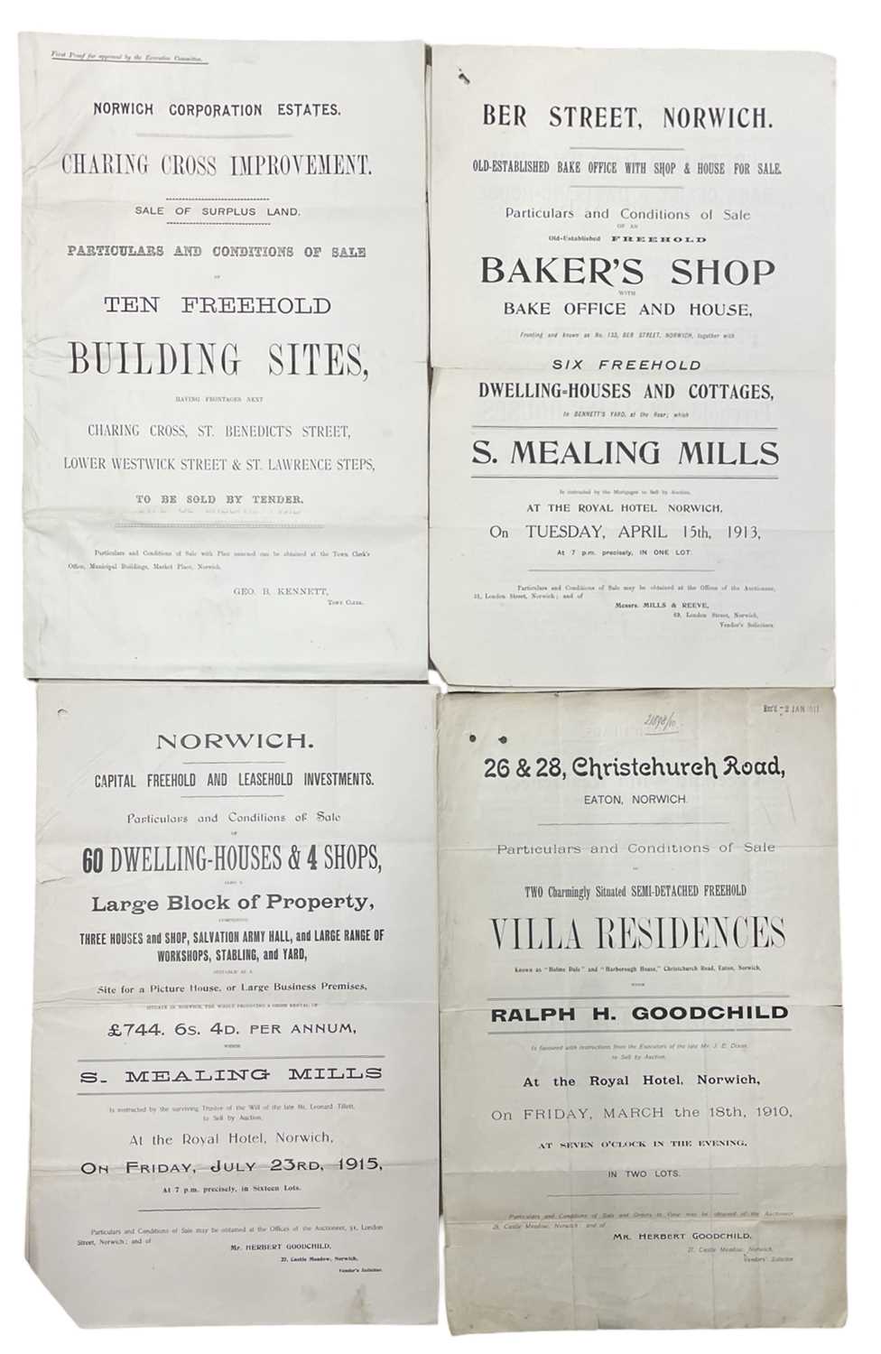 ONE PACKET: Sales particulars for various Norfolk estates: ELMHAM HALL, to be sold at auction by