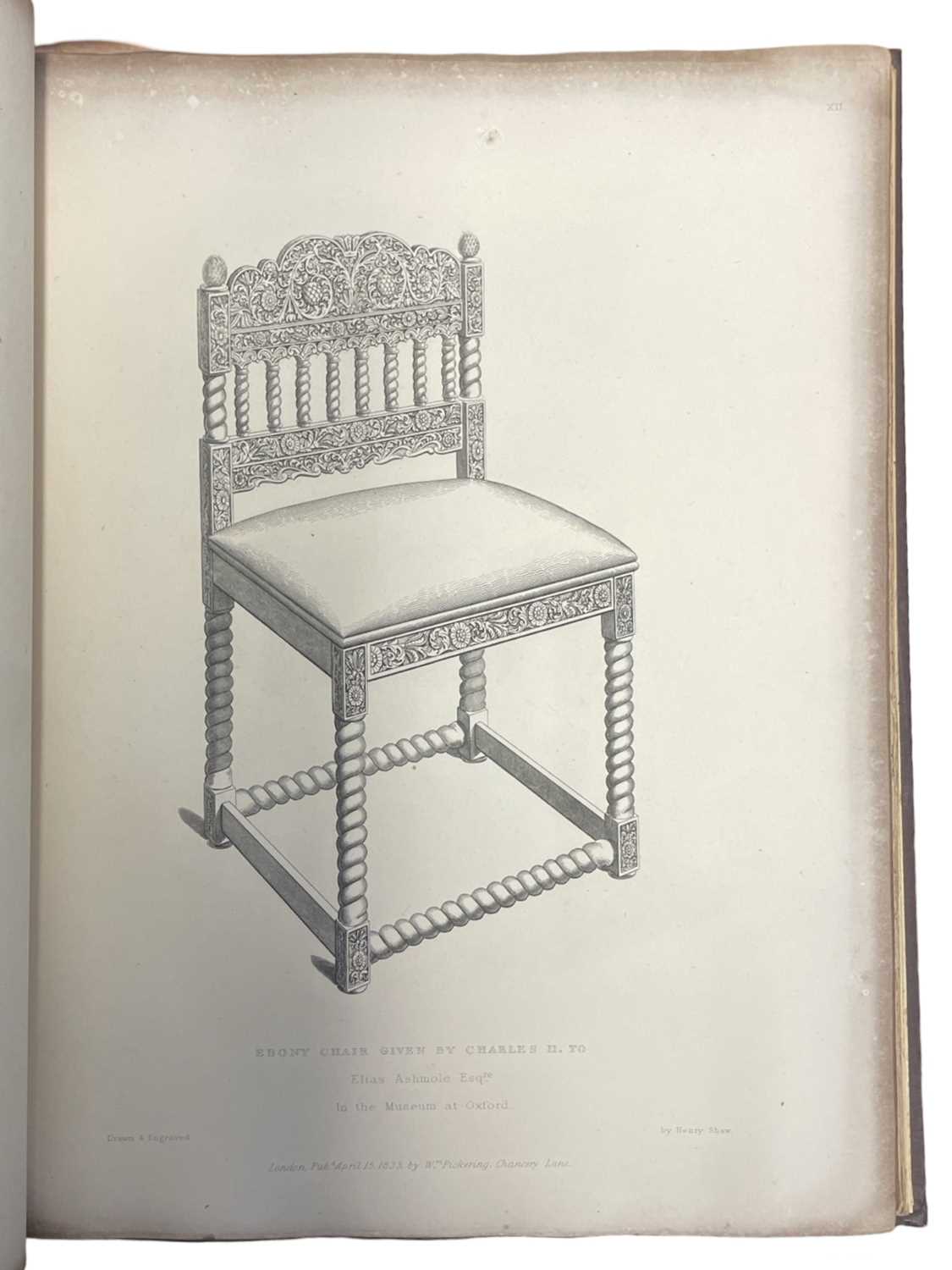 HENRY SHAW (Illus) AND SIR SAMUEL RUSH MEYRICK: SPECIMENS OF ANCIENT FURNITURE, London, William - Image 4 of 6