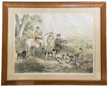 HAWKING. Late 19th Century. Engraving with hand colouring/colour wash. depicts Malcolm Fleming of