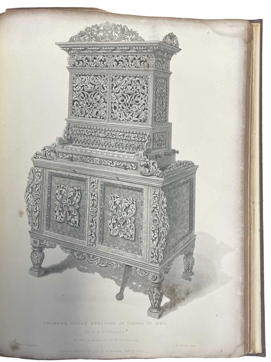 HENRY SHAW (Illus) AND SIR SAMUEL RUSH MEYRICK: SPECIMENS OF ANCIENT FURNITURE, London, William - Image 5 of 6