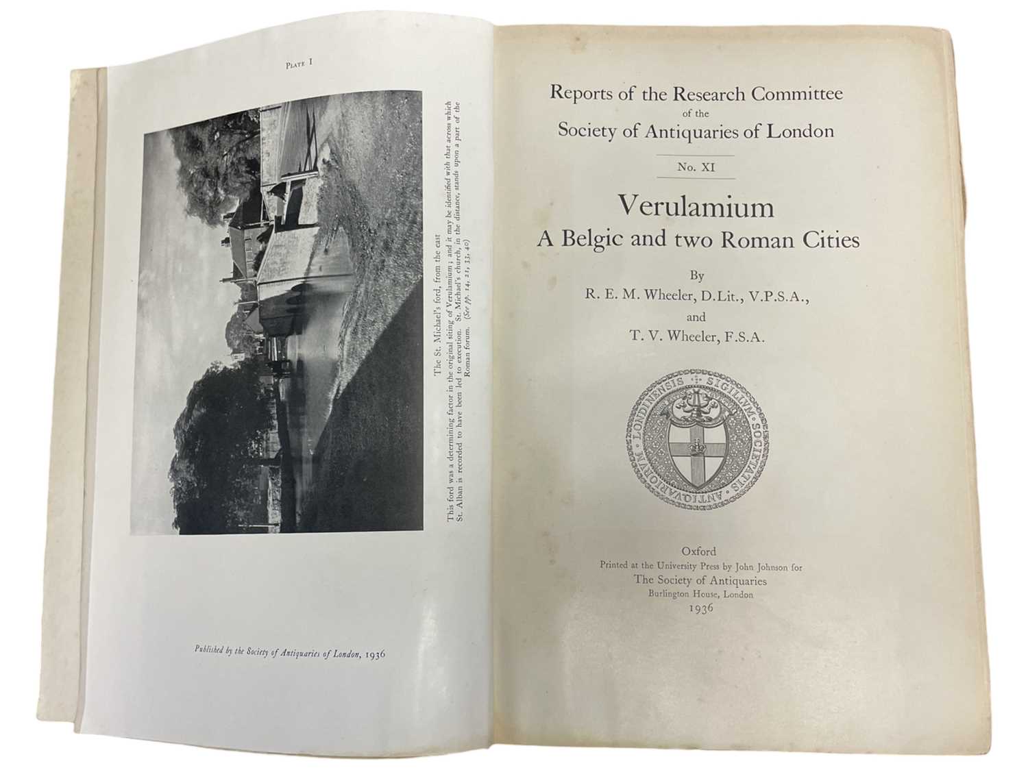 R E M WHEELER AND T V WHEELER: REPORTS OF THE RESEARCH COMMITTEE OF THE SOCIETY OF ANTIQUARIES OF - Image 2 of 6