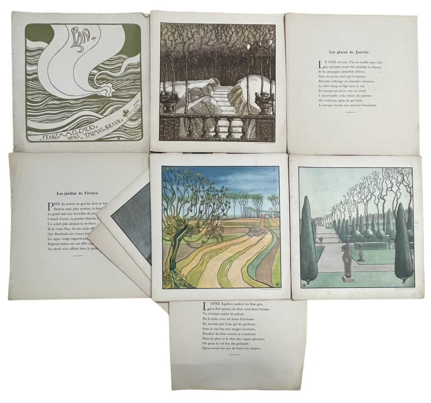 BRAUN, Thomas. L’an Poemes. [Illustrations by] Franz M. Melchers. Bruxelles, E. Lyon-Claesen,