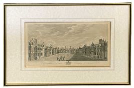 The Main Courtyard at Sissinghurst, Kent. Original Engraving, framed and glazed. Copper Engraving.