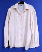 A lady's pale pink silk shirt by Aquascutum, size 40
