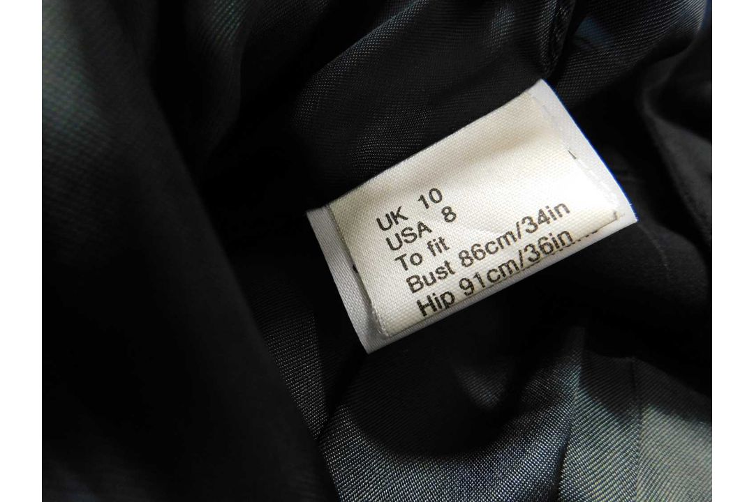 A lady's Jeager pin stripe skirt suit, size 10, together with a Lady's Jaeger black wool longline - Image 6 of 7