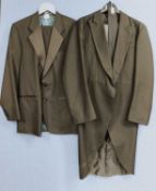 Two gentlemans formal ware suits, to include a morning suit comprised of tail coat by Monsier