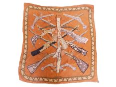 An Hermes 'Diane' scarf, in shades of brown, approx. 87 x 87cm