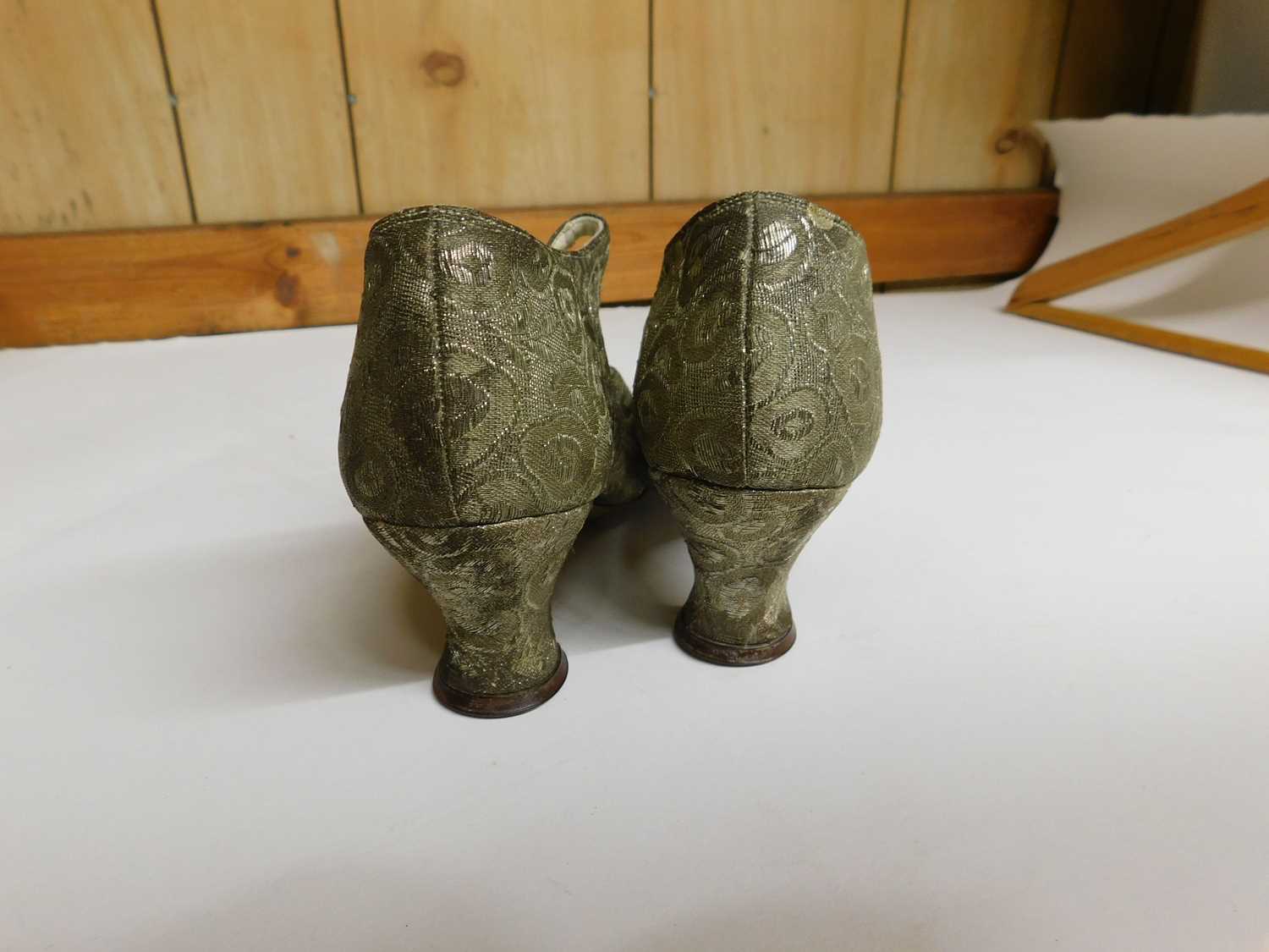 Three pairs of early 20th Century lady's shoes together with a beaded bag (4) - Image 2 of 11