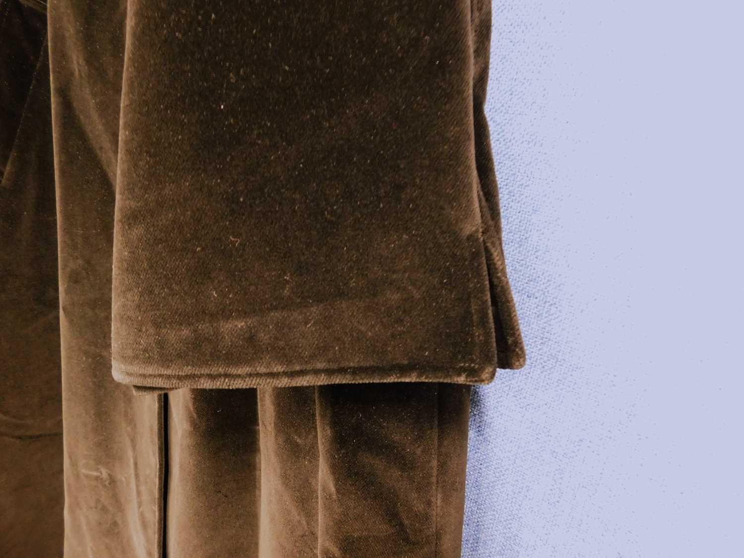 A lady's black velvet Aquascutum coat, single breasted with side slip pockets - Image 4 of 5