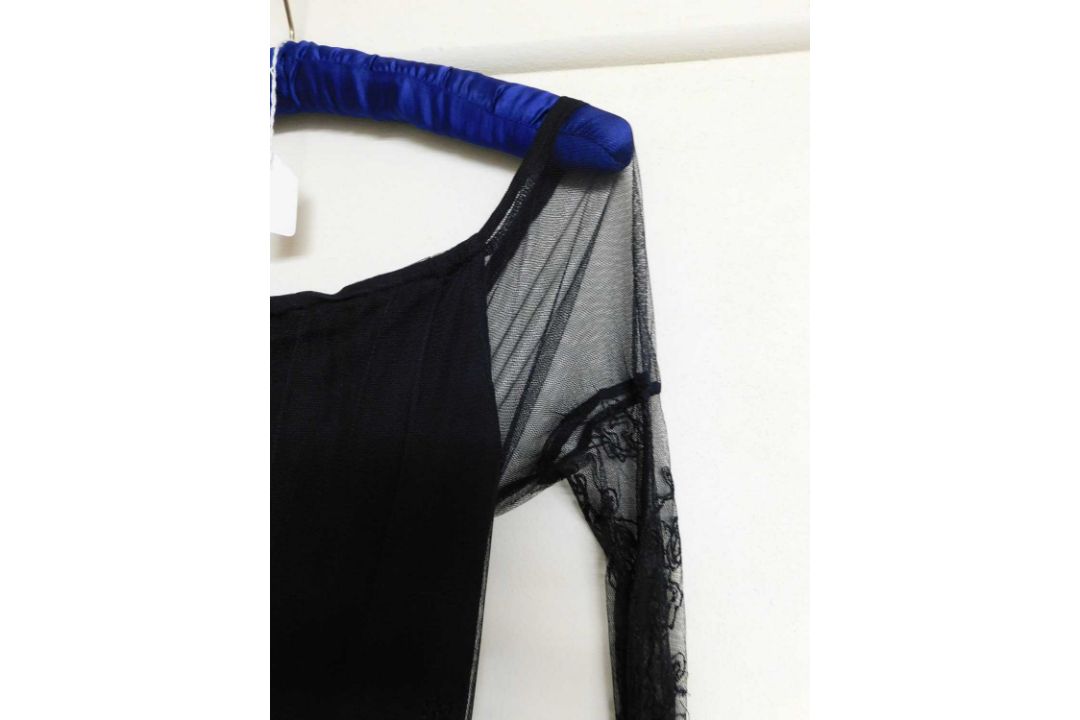 Three lady's dresses to include a black Peace Angel ankle length lace dress with corsetted detail, - Image 4 of 8