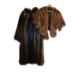 A short fur cape with front pockets/hand warmers and a full length fur coat, (2) - Image 1 of 2