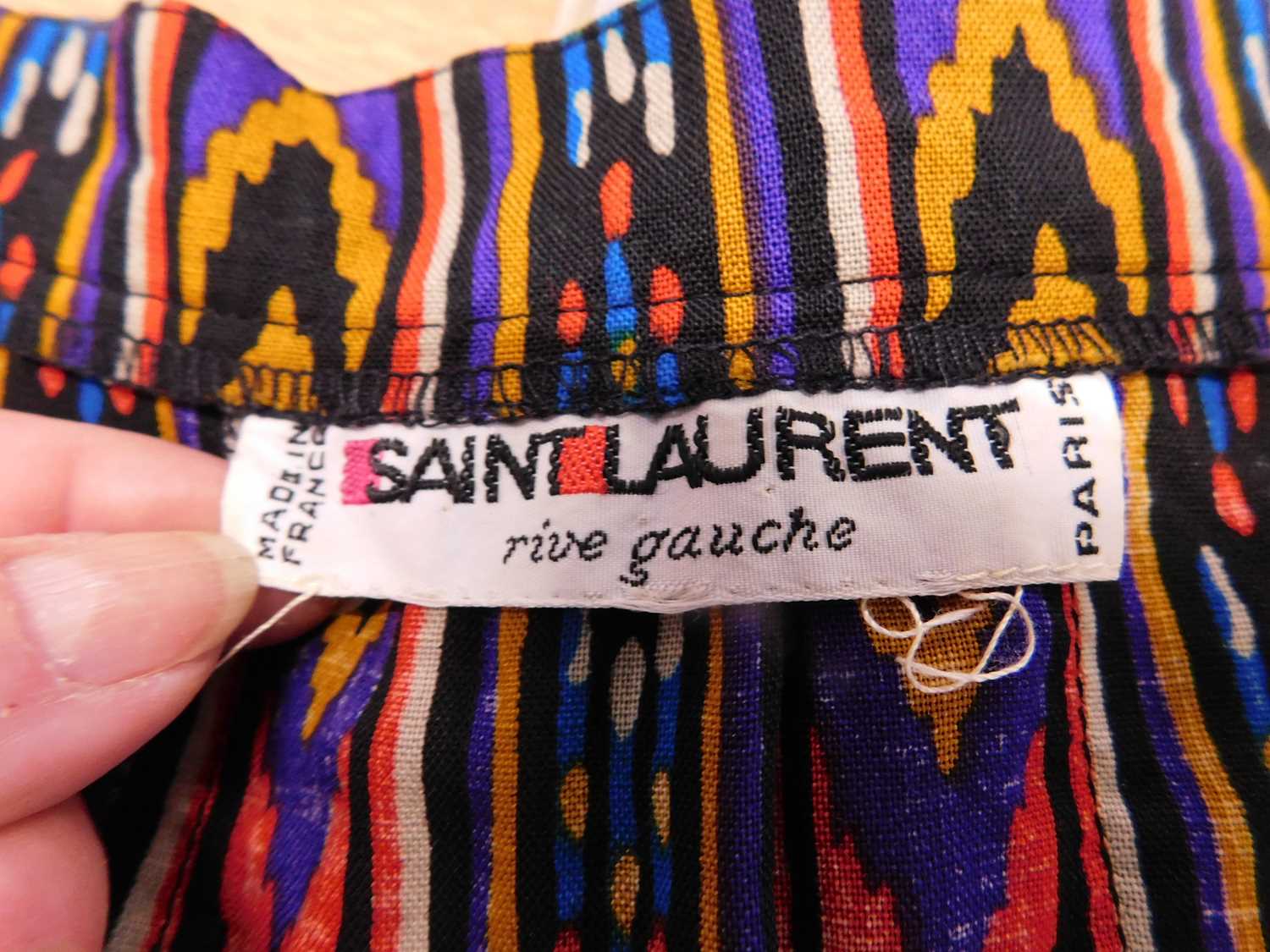 An Yves Saint Laurent Rive Gauche silk jacket and a Yves Saint Laurent Rive Gauche cotton skirt, the - Image 9 of 11