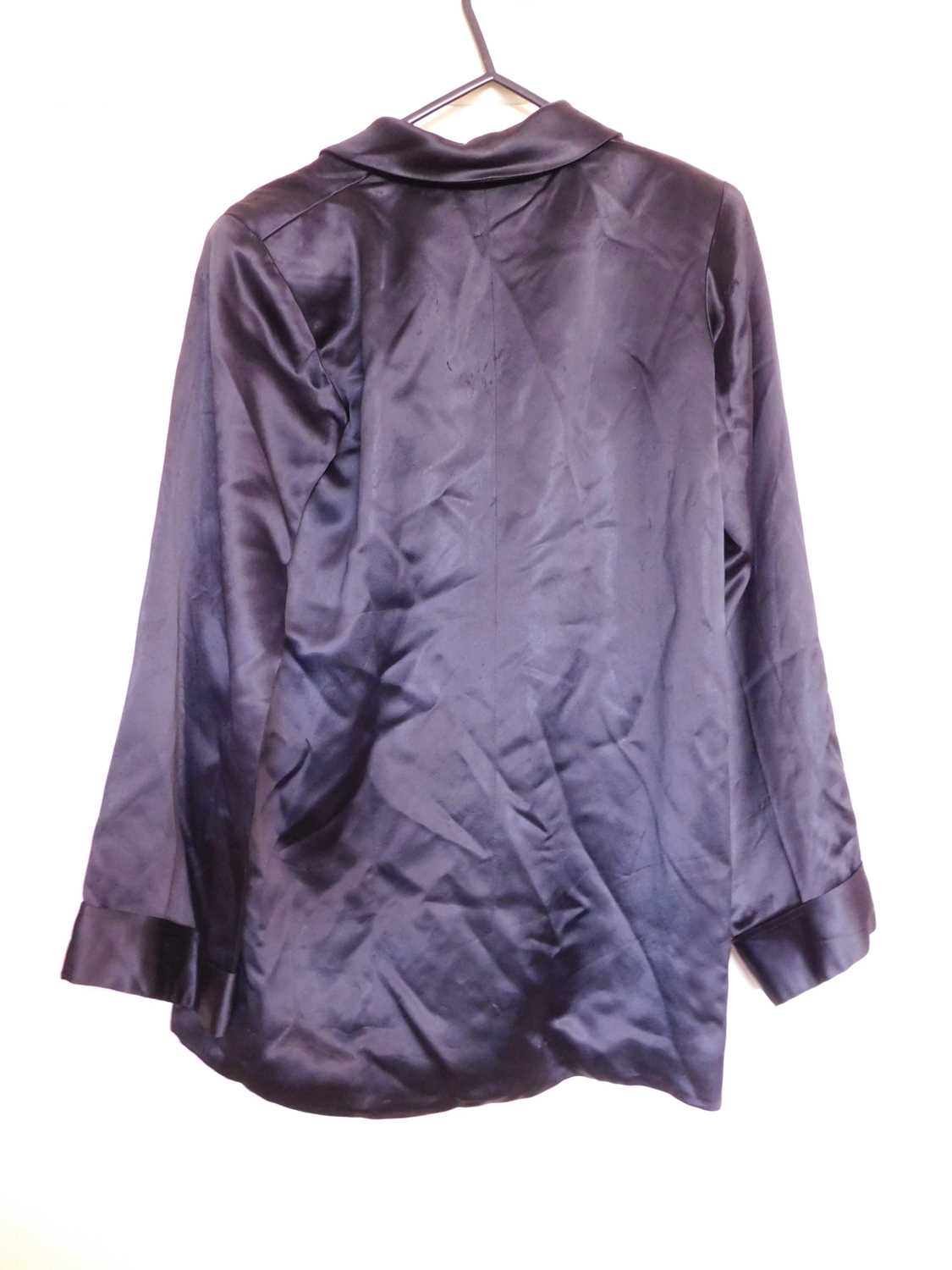 Two Yves Saint Laurent Rive Gauche jackets, to include a black satin single breasted pyjama style - Image 8 of 13
