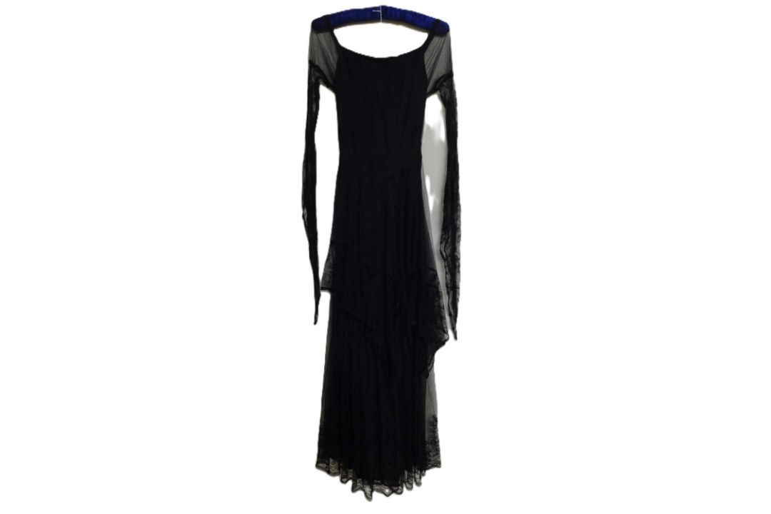 Three lady's dresses to include a black Peace Angel ankle length lace dress with corsetted detail, - Image 2 of 8