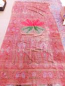 A mid 20th century paisley throw, approx. 287 x 151cm