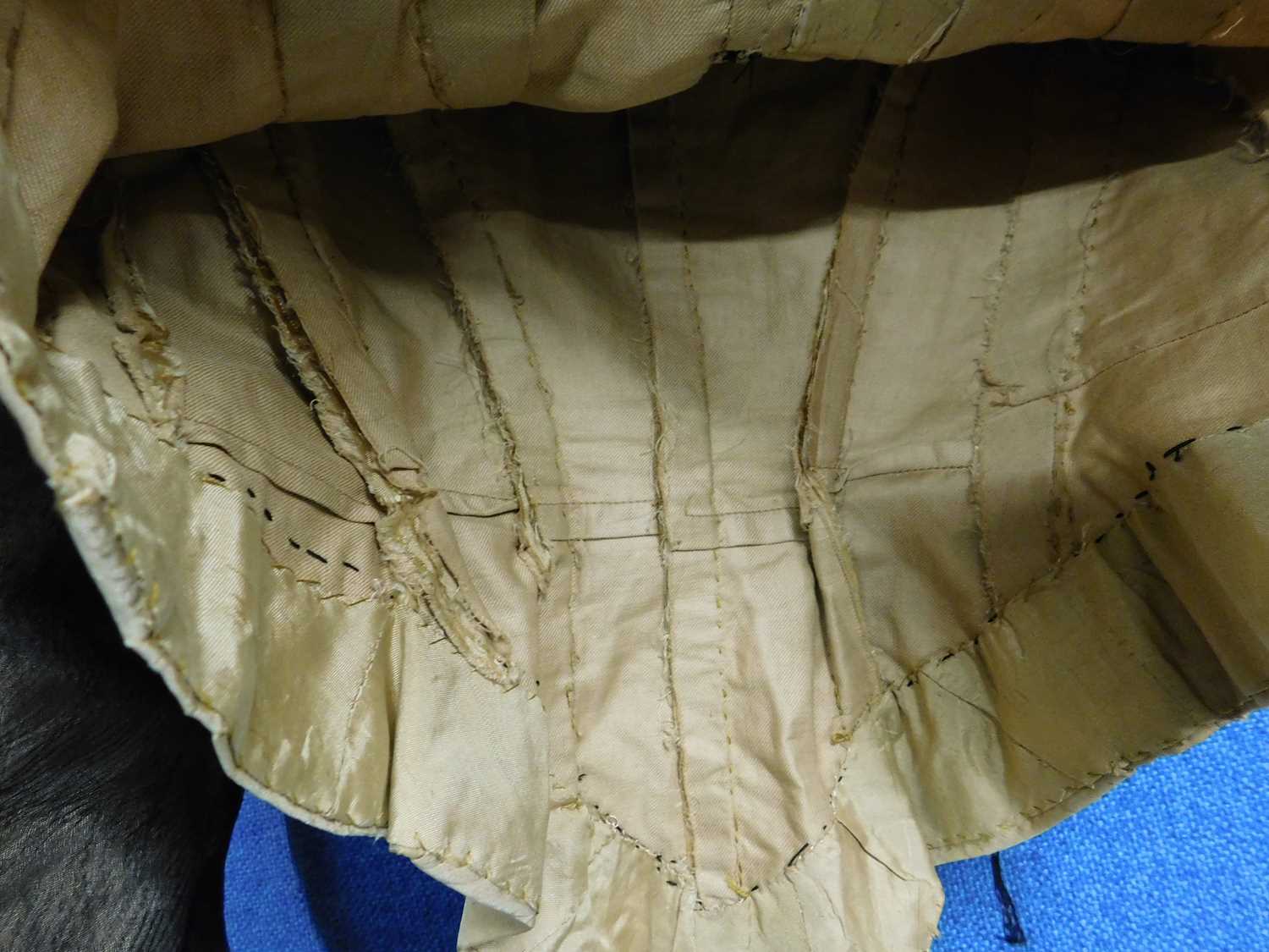 A lady's early 20th Century pale yellow and black jacket and similar skirt, button fronted with - Image 10 of 15