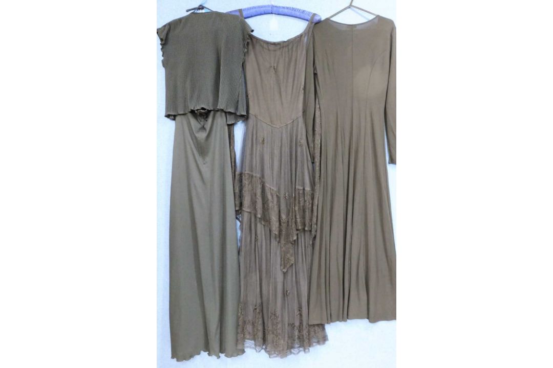 Three lady's dresses to include a black Peace Angel ankle length lace dress with corsetted detail, - Image 8 of 8