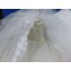 A circa 1960's/70's wedding dress with lace detail to front, frilled cuffs and hem with train - Image 5 of 7