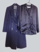 Two Yves Saint Laurent Rive Gauche jackets, to include a black satin single breasted pyjama style
