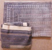 Two Saami quilts, approx. 55 x 200cm & 110 x 148cm, (both a/f), (2)
