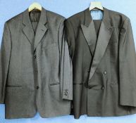 A gentlemans Pierre Balmain grey single breasted wool suit together with a Marks & Spensers double