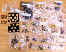 A quantity of assorted military, livery and other buttons, (qty)