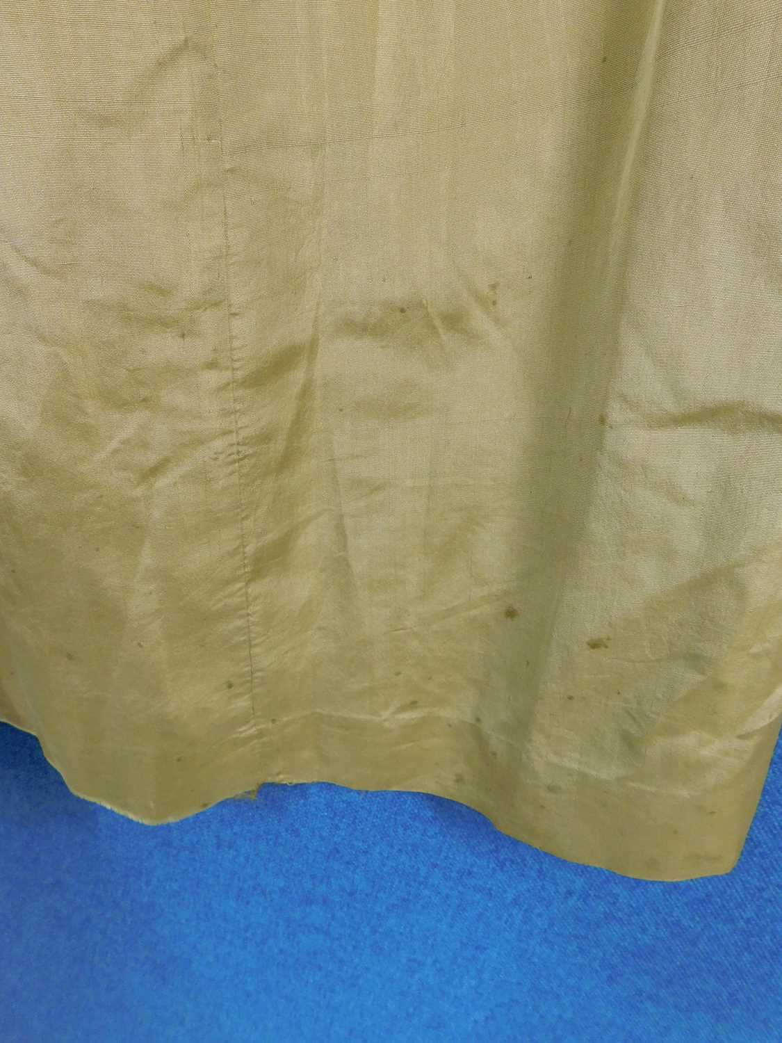 A lady's early 20th Century pale yellow and black jacket and similar skirt, button fronted with - Image 15 of 15