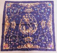A Faberge silk scarf, 118 x 121cm, boxed with original tissue