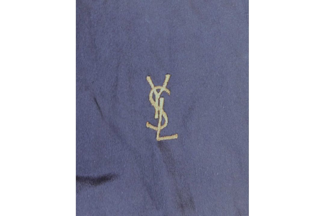Two Yves Saint Laurent scarves, one in Autumnal satin with fringed edging, approx. 130 x 137cm, - Image 8 of 10