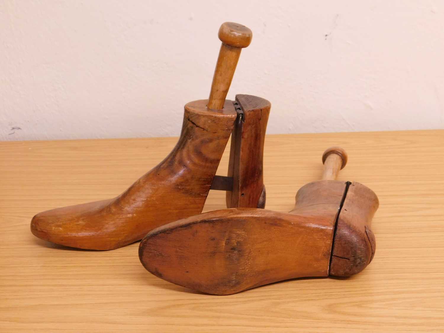A novelty cased pair of button hooks, the steel hooks, folded inside a turned and shaped wooden, - Image 7 of 8