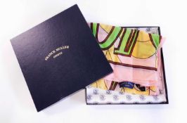 A Franck Muller 'Long Island' cotton scarf, approx. 152 x 118cm, boxed with original tissue