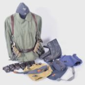Quantity of Reproduction Second World War Luftwaffe Fallschirmjager uniform and equipment to include