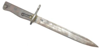 First World War Imperial German Ersatz type EB47 bayonet with pressed steel hilt with removed