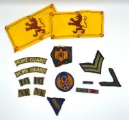 Quantity of Second World War British, American and German cloth insignia to include 10th battalion