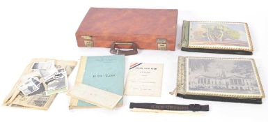 Korean war naval interest: Two personal photo albums containing photographs of Naval hardware,