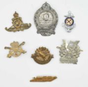 Quantity of cap badges to include Boer War Kings Colonial imperial Yeomanry slouch hat badge for the