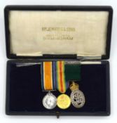 First World War medal minature trio comprising of British 1914-18 War Medal, 1914-19 Victory Medal