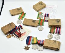 Quantity of Second World War British campaign medals to include Two 1939-45 Stars, Burma star,