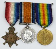 Three First World War medals to include 1914-15 star engraved Sgt E.A.Hall S.A.S.C, British 1914-