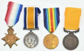 First World War British medal group of Four, comprising of 1914-15 Star, 1914-18 British War